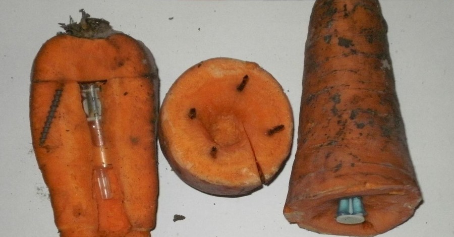 В Харькове за решетку передавали морковку, начиненную шприцами