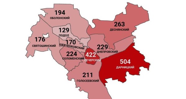 Коронавирус в Киеве по районам: заражены 2522 человек