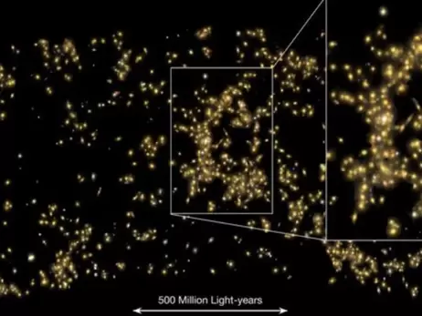 Астрономы обнаружили сверхскопление галактик с общей массой, превышающей 26 квадриллионов Солнц